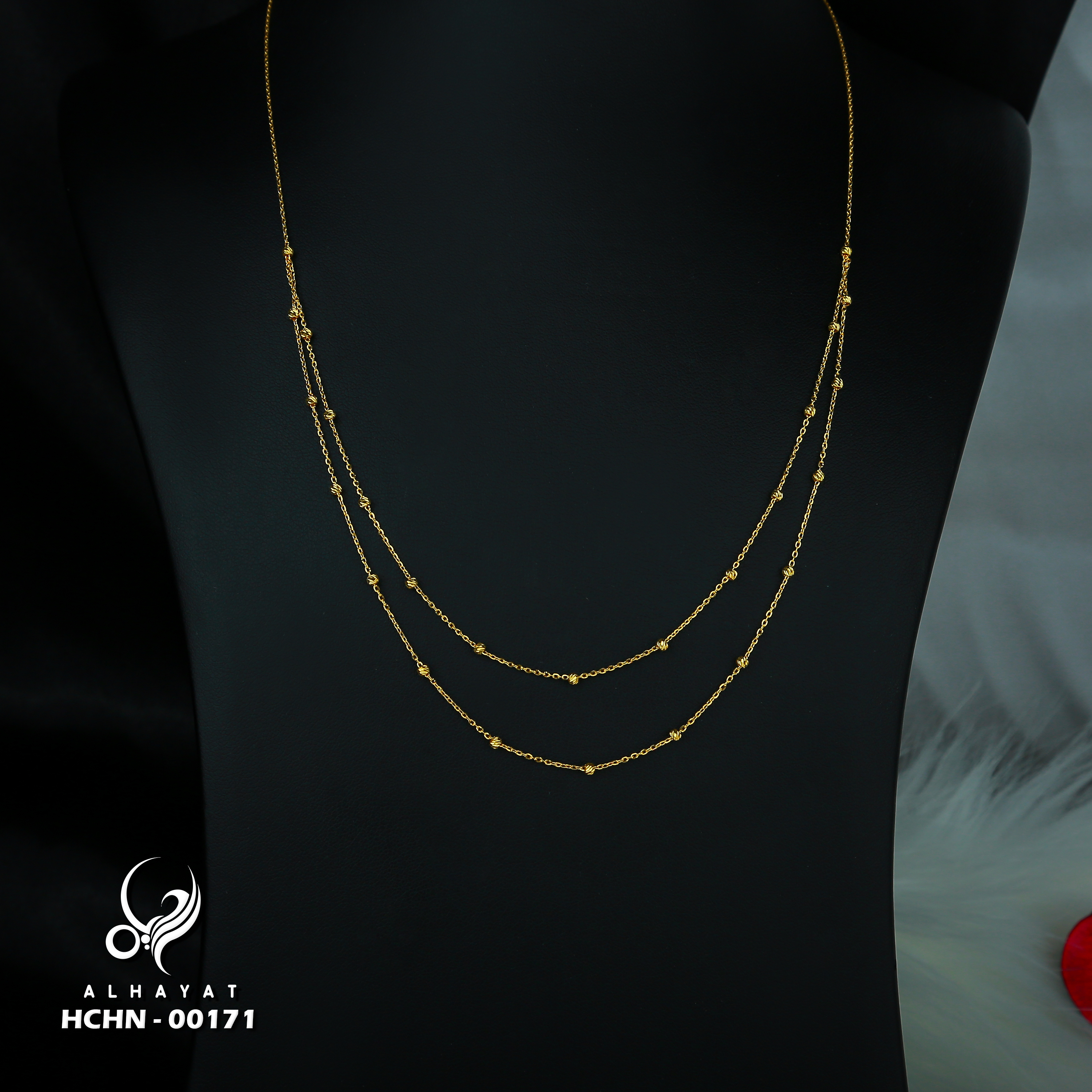 21 karat gold choker, made in Turkey - (H-0695)
